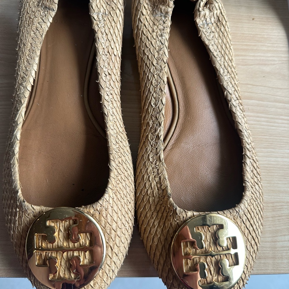 Tory Burch Tan Ballet Flats